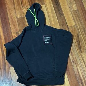 Zumba Fitness Black Hoodie with Neon Accents